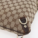GUCCI GG Canvas Abbey Shoulder Bag Beige Gold 131326 Auth 153925-9