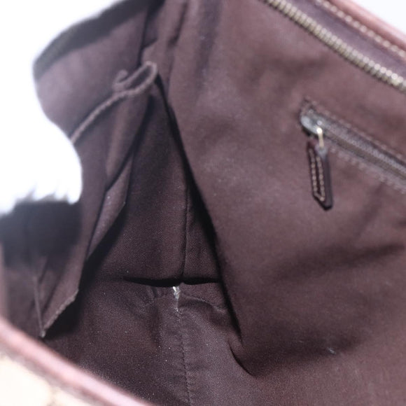 GUCCI GG Canvas Abbey Shoulder Bag Beige Gold 131326 Auth 153925