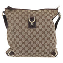 GUCCI GG Canvas Abbey Shoulder Bag Beige Gold 131326 Auth 153925-13