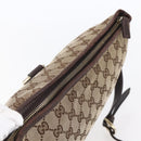 GUCCI GG Canvas Abbey Shoulder Bag Beige Gold 131326 Auth 153925-6