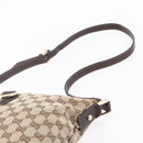 GUCCI GG Canvas Abbey Shoulder Bag Beige Gold 131326 Auth 153925-8
