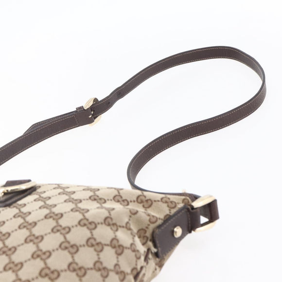 GUCCI GG Canvas Abbey Shoulder Bag Beige Gold 131326 Auth 153925