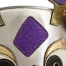 GUCCI Hand Bag Leather Silver Auth 153926M-16