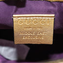 GUCCI Hand Bag Leather Silver Auth 153926M-18
