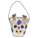 GUCCI Hand Bag Leather Silver Auth 153926M-2