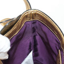 GUCCI Hand Bag Leather Silver Auth 153926M-20