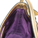 GUCCI Hand Bag Leather Silver Auth 153926M-21