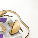 GUCCI Hand Bag Leather Silver Auth 153926M-8