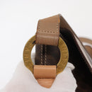 CELINE Macadam Canvas Circle Shoulder Bag PVC Leather Brown Gold Auth 153927-15