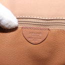 CELINE Macadam Canvas Circle Shoulder Bag PVC Leather Brown Gold Auth 153927-16