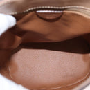 CELINE Macadam Canvas Circle Shoulder Bag PVC Leather Brown Gold Auth 153927-17