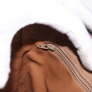 CELINE Macadam Canvas Circle Shoulder Bag PVC Leather Brown Gold Auth 153927-20