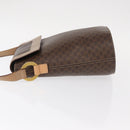 CELINE Macadam Canvas Circle Shoulder Bag PVC Leather Brown Gold Auth 153927-6