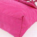 PRADA Hand Bag Nylon 2way Pink Gold Auth 153929-16