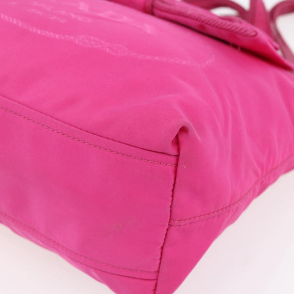 PRADA Hand Bag Nylon 2way Pink Gold Auth 153929