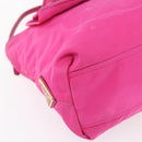PRADA Hand Bag Nylon 2way Pink Gold Auth 153929-17