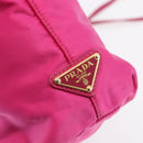 PRADA Hand Bag Nylon 2way Pink Gold Auth 153929-20