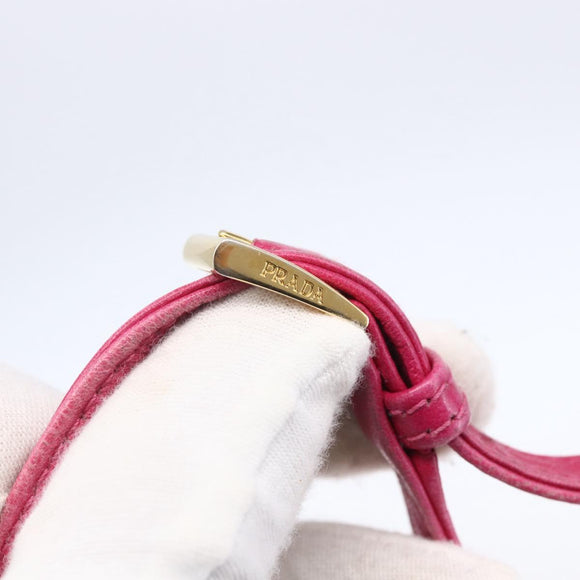PRADA Hand Bag Nylon 2way Pink Gold Auth 153929