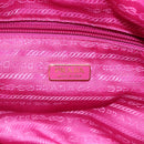 PRADA Hand Bag Nylon 2way Pink Gold Auth 153929-21