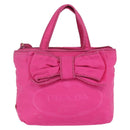 PRADA Hand Bag Nylon 2way Pink Gold Auth 153929-13