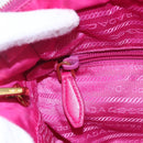 PRADA Hand Bag Nylon 2way Pink Gold Auth 153929-22