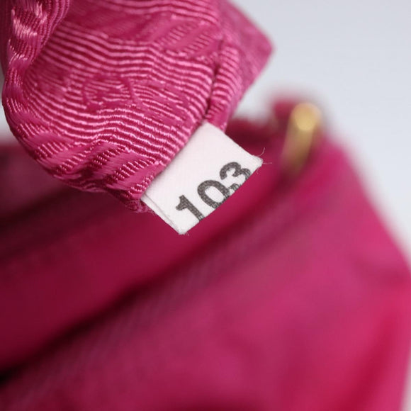 PRADA Hand Bag Nylon 2way Pink Gold Auth 153929