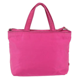 PRADA Hand Bag Nylon 2way Pink Gold Auth 153929 - 0