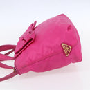 PRADA Hand Bag Nylon 2way Pink Gold Auth 153929-3