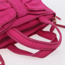 PRADA Hand Bag Nylon 2way Pink Gold Auth 153929-7
