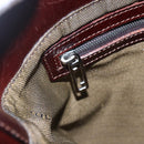 FENDI Zucca Canvas Hand Bag Black Brown Auth 153931-18