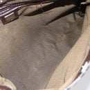 FENDI Zucca Canvas Hand Bag Black Brown Auth 153931-10