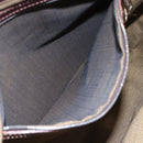 FENDI Zucca Canvas Hand Bag Black Brown Auth 153931-11