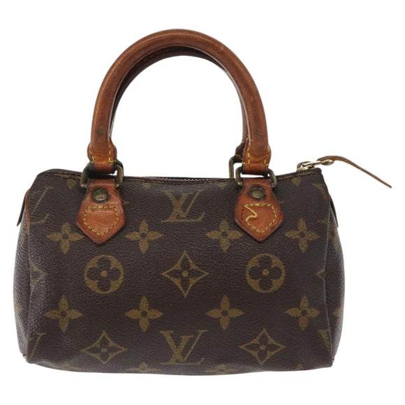 LOUIS VUITTON Monogram Mini Speedy Hand Bag M41534 LV Auth 153932