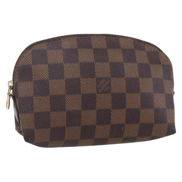 LOUIS VUITTON Damier Ebene Pochette Cosmetic PM Pouch N47516 LV Auth 153935