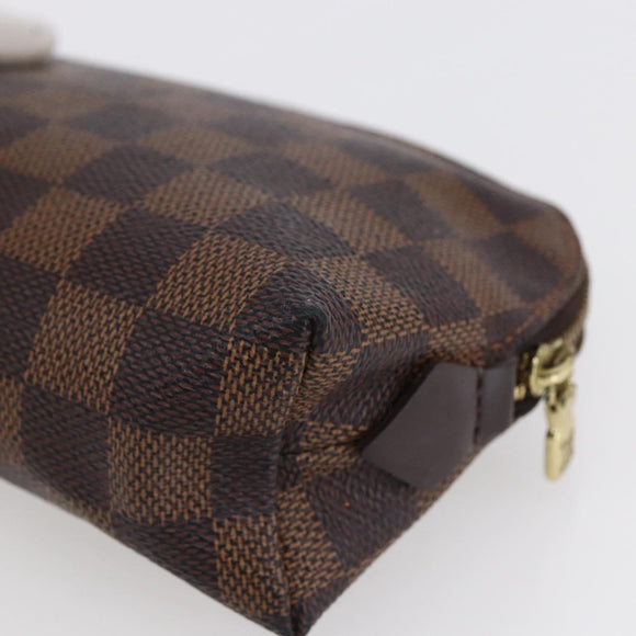 LOUIS VUITTON Damier Ebene Pochette Cosmetic PM Pouch N47516 LV Auth 153935