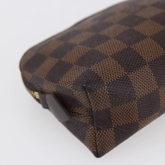 LOUIS VUITTON Damier Ebene Pochette Cosmetic PM Pouch N47516 LV Auth 153935