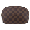 LOUIS VUITTON Damier Ebene Pochette Cosmetic PM Pouch N47516 LV Auth 153935-13