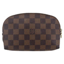 LOUIS VUITTON Damier Ebene Pochette Cosmetic PM Pouch N47516 LV Auth 153935-2