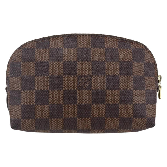 LOUIS VUITTON Damier Ebene Pochette Cosmetic PM Pouch N47516 LV Auth 153935