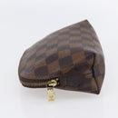 LOUIS VUITTON Damier Ebene Pochette Cosmetic PM Pouch N47516 LV Auth 153935-3