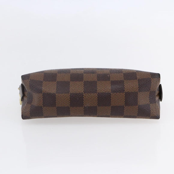 LOUIS VUITTON Damier Ebene Pochette Cosmetic PM Pouch N47516 LV Auth 153935