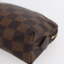 LOUIS VUITTON Damier Ebene Pochette Cosmetic PM Pouch N47516 LV Auth 153935-7