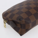 LOUIS VUITTON Damier Ebene Pochette Cosmetic PM Pouch N47516 LV Auth 153935-14