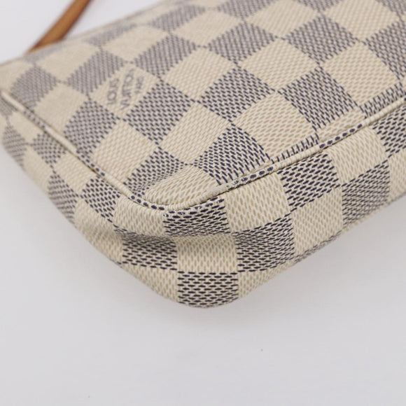 LOUIS VUITTON Damier Azur Pochette Accessoires Pouch N51986 LV Auth 153936