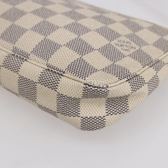 LOUIS VUITTON Damier Azur Pochette Accessoires Pouch N51986 LV Auth 153936