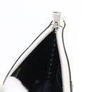 PRADA Chain Shoulder Bag Safiano leather White Silver Auth 153937-18