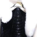 PRADA Chain Shoulder Bag Safiano leather White Silver Auth 153937-19