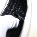 PRADA Chain Shoulder Bag Safiano leather White Silver Auth 153937-20