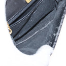 BALLY Quilted Chain Shoulder Bag Leather Black Gold Auth 153938-11