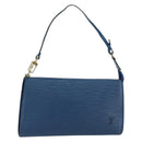 LOUIS VUITTON Epi Pochette Accessoires Accessory Pouch Blue M52985 Auth 153939-1